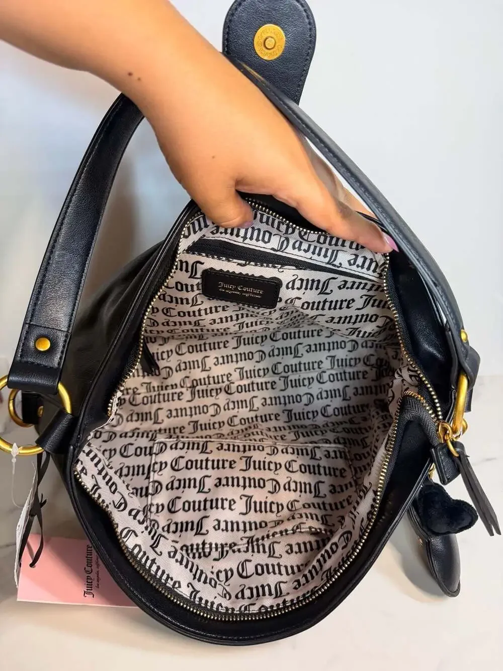 Juicy Couture First Class Couture Hobo Black Liquorice Shoulder Bag